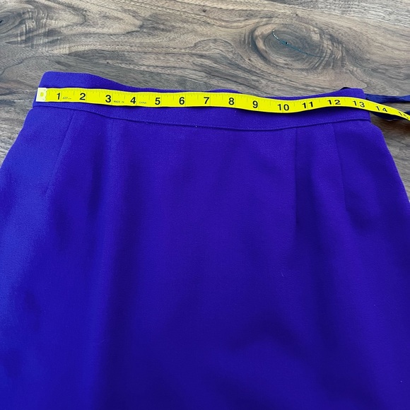 Vintage Gillian 100 % Wool Purple Pencil Skirt Women’s 12 - Picture 7 of 9